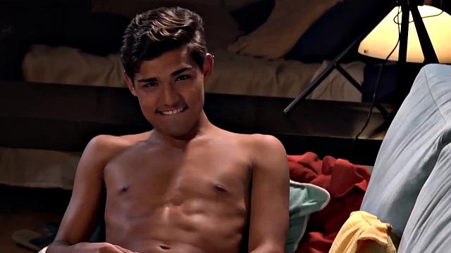 Barebacked Hispanic twink fucked by boyfriend in homemade anal