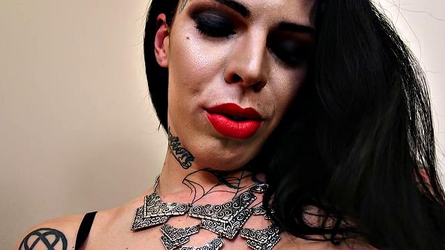 Brunette babes in high heels and thongs tease and suck cock in a steamy lingerie session