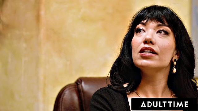 ADULT TIME - Horny Gal Ritchie Scissors Lesbian Puck After Mistakenly Sending Nudes