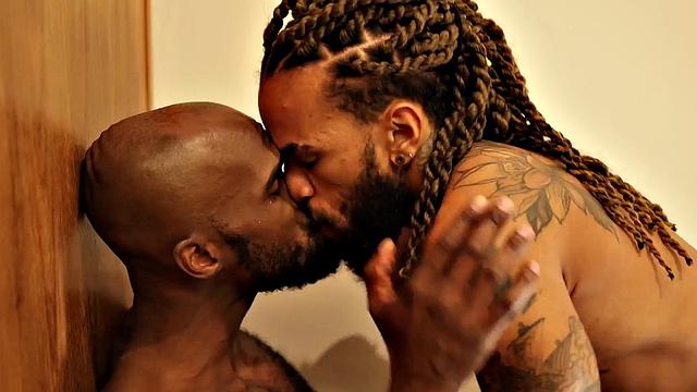 Ebony jock analfucked by latino BF