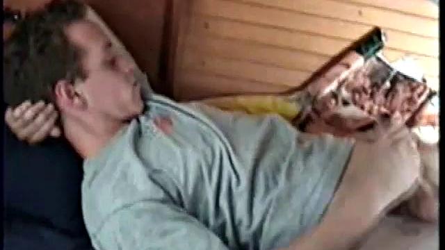 Calvin in Aft Cabin of Boat Reading Porn Magazine, Gets into Girl-on-Girl Action and Spunks Shirt