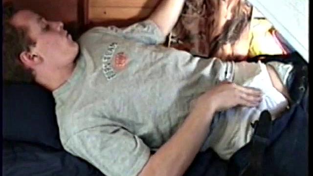 Calvin in Aft Cabin of Boat Reading Porn Magazine, Gets into Girl-on-Girl Action and Spunks Shirt