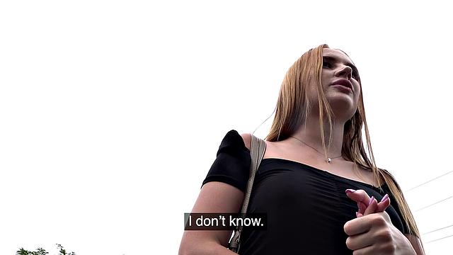 Shaven Russian Banged Outdoors