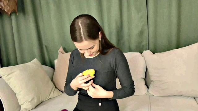 Bush Baby Terry shows off her firm tit sand long, luscious hair.