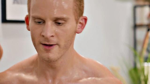 Facial loving jock banged in his asshole by stud