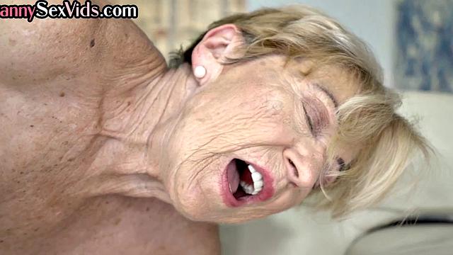 Old granny nailed by young guy after teasing him
