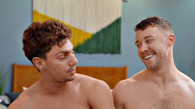 Cocksucking eager jock drilled by athletic BF