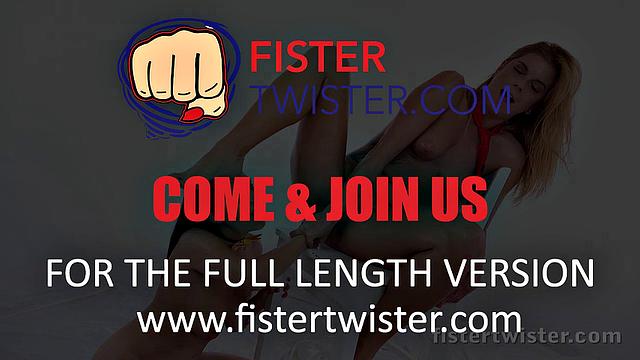 Big titted blonde orgasms HARD while fisted - Lesbian 