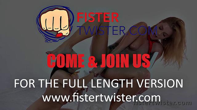 Big titted blonde orgasms HARD while fisted - Lesbian 