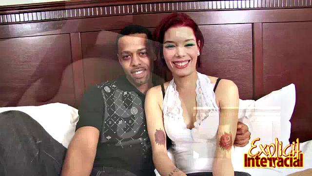 Cock Sucking A Black With Redhead Lola