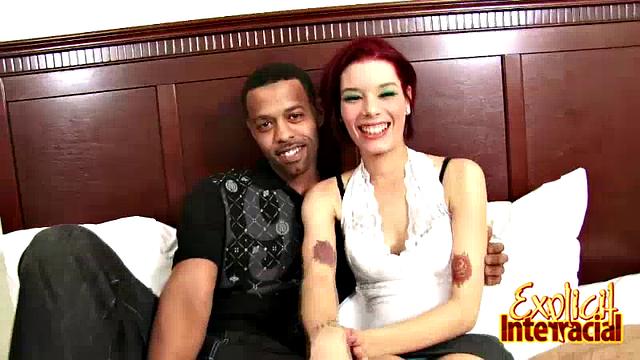 Cock Sucking A Black With Redhead Lola