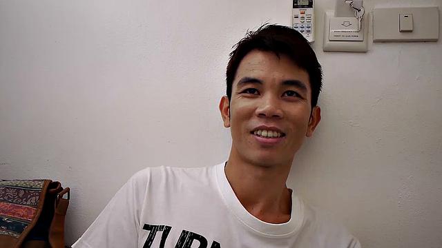 Daddy hooks up with a young Asian man in Bangkok, and we get to see the action from Daddy's point of view. After fondling the horny young Asian twink, Daddy makes him suck his cock.