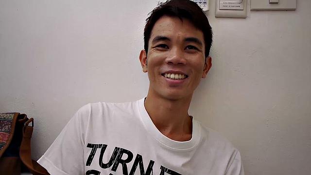 Daddy hooks up with a young Asian man in Bangkok, and we get to see the action from Daddy's point of view. After fondling the horny young Asian twink, Daddy makes him suck his cock.