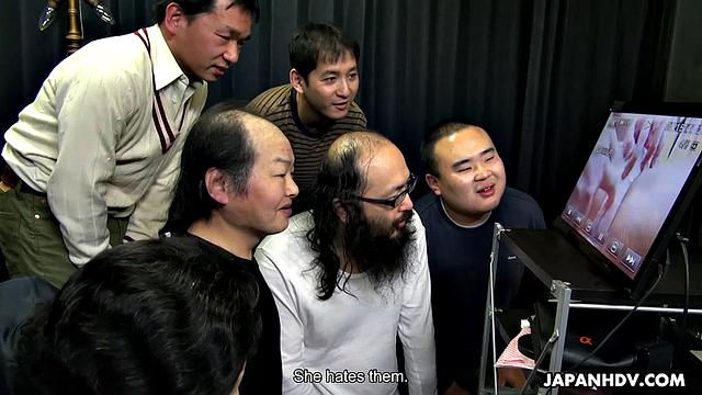 First bukkake for sexy Japanese model Miss Kaori Buki