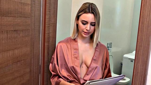 DEBT4k. Cutie doesn't pay and lets the hung guy penetrate her instead