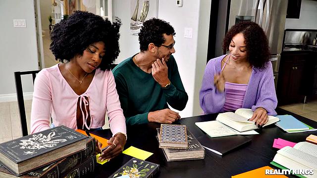 College Cuties Learn Big Dick