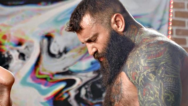 Tied skinny stud bareback fucked by tattoo artist