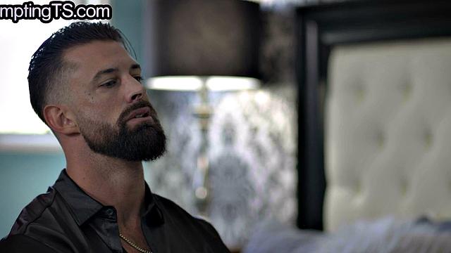 Blonde skinny tgirl spoiling her lover