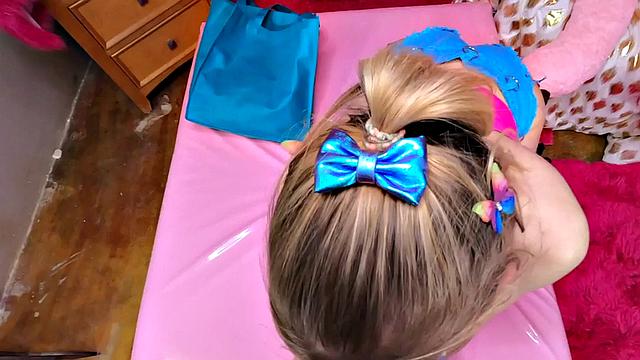 Pierced stepteenie blows and rides taboo cock in POV