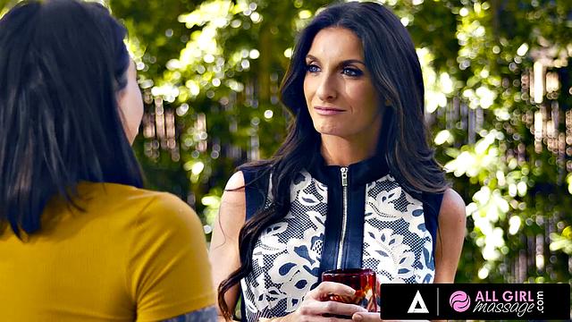 ALL GIRL MASSAGE - Silvia Saige And Ivy Lebelles Lesbian 69 In Garden Romp