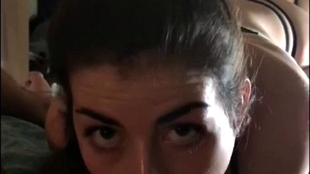 Girlfriend teaching how to blowjob