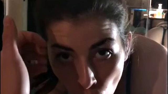 Girlfriend teaching how to blowjob