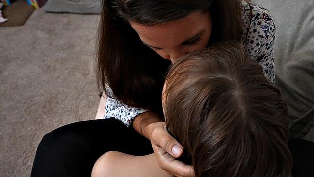 Deepthroat amateur in voyeur POV while wife watching