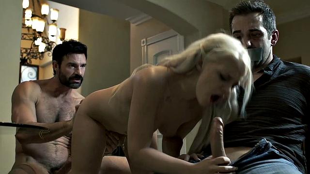 Горячий домашний отсос с глубоким минетом и большим хуем