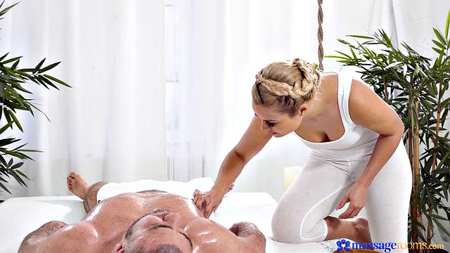 Big-boobed MILF massage creampie