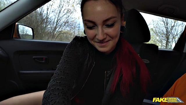 Tattooed Babe Smokes Instructor's Cock