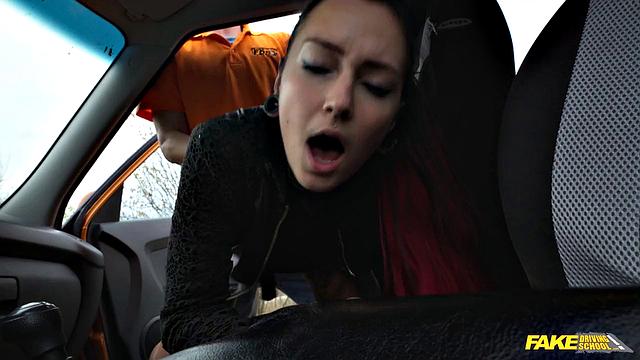 Tattooed Babe Smokes Instructor's Cock