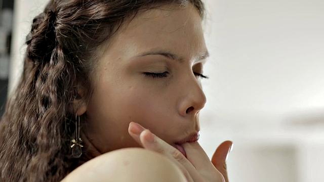 Mary pleasures herself