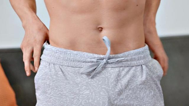 Solo handsome blond wanks sturdy cock and cums