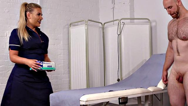 Teasing slut seduces nympho before jerking his dick