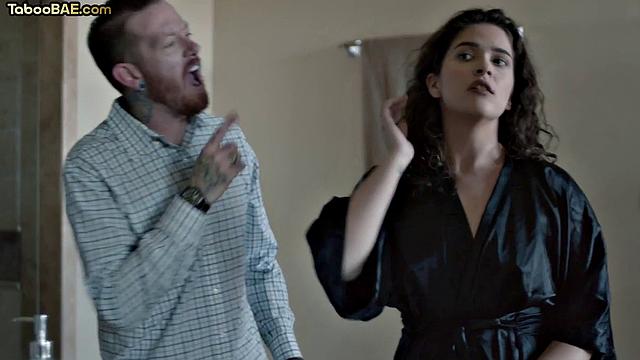 Horny slut cocksucking her lover