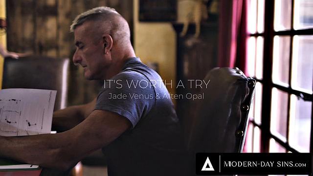 MODERN-DAY SINS - Naughty Trans Jade Venus Fucks Hot Girl Aften Opal In Front of Spouse