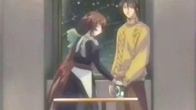 Brunette hottie gets drenched in cum after riding hard in anime bondage