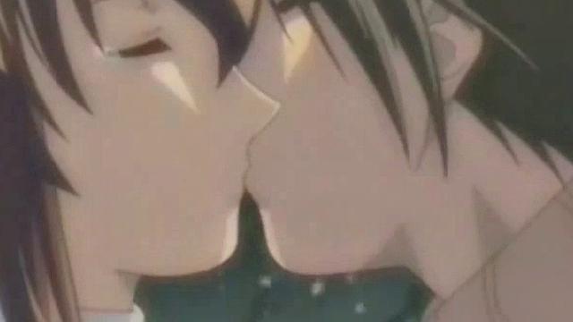 Brunette hottie gets drenched in cum after riding hard in anime bondage