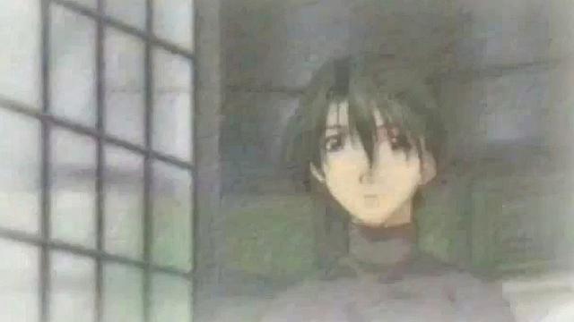 Brunette hottie gets drenched in cum after riding hard in anime bondage