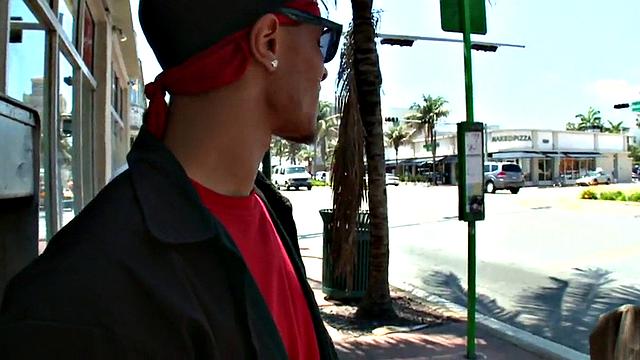 Dangerous thug subdued with cock