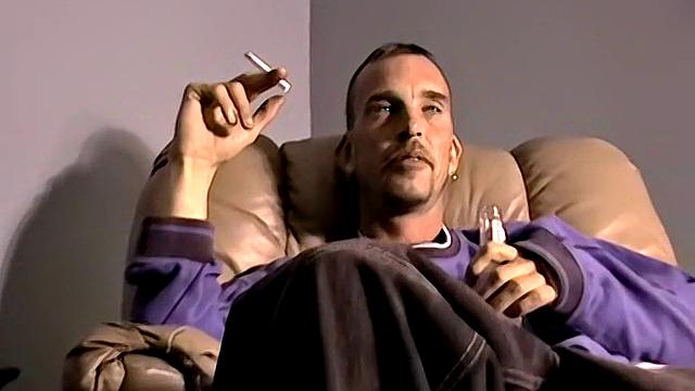 Ryan strokes his hairy cock for the camera