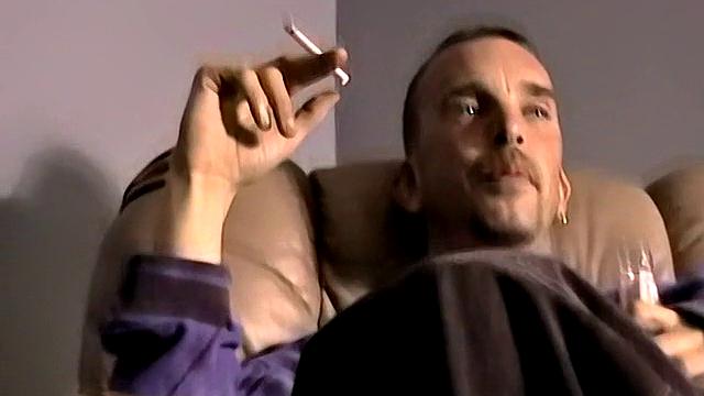 Ryan strokes his hairy cock for the camera