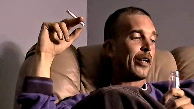 Ryan strokes his hairy cock for the camera