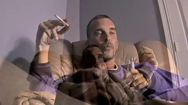 Ryan strokes his hairy cock for the camera