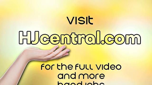 Oiled bigtitted MILF titfucked before giving teasing handjob