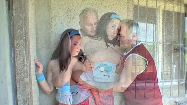 Watch these hot 18-year-olds fuck hard and deep on a farm, with big tits bouncing in doggy-style