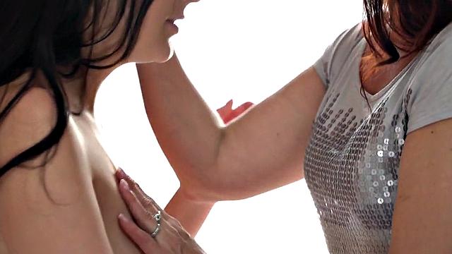 Curvy ginger gilf rimming les beauty in erotic couple