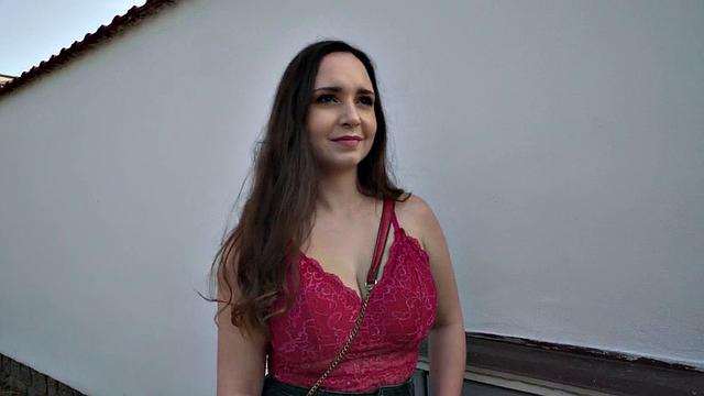 Amateur Czech busty babe fucked in tits and pussy for money