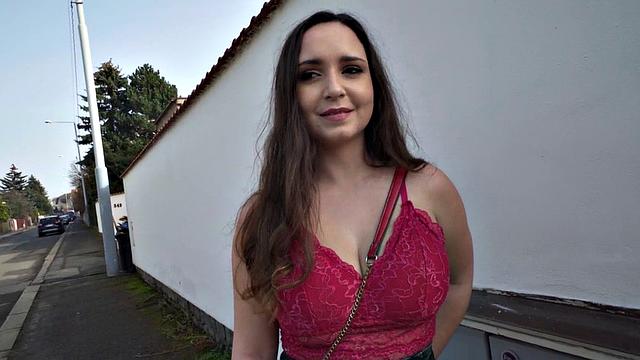 Amateur Czech busty babe fucked in tits and pussy for money