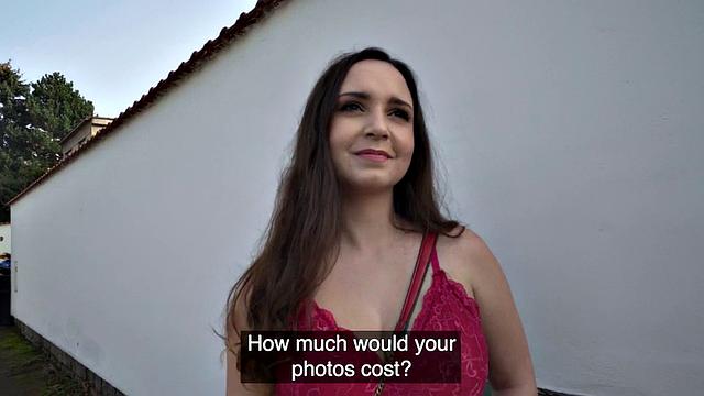 Amateur Czech busty babe fucked in tits and pussy for money